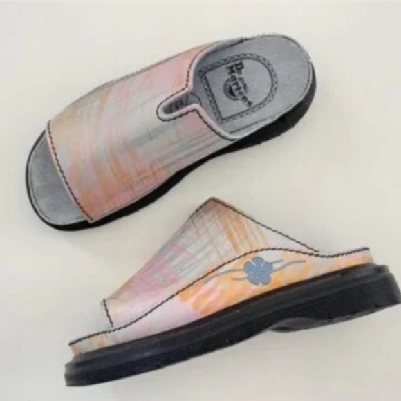 DR MARTENS Pink Iridescent Slide Sandals ENGLAND 3 UK. - Picture 2 of 12